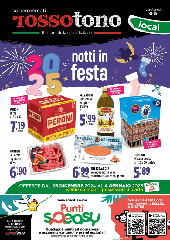 Volantino Supermercati Rossotono Local a Apricena | Notti in festa | 26/12/2024 - 4/1/2025