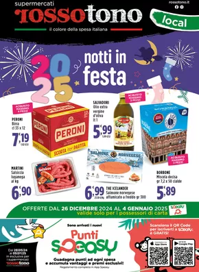 Offerte di Iper e super a Melpignano | Notti in festa in Supermercati Rossotono Local | 26/12/2024 - 4/1/2025