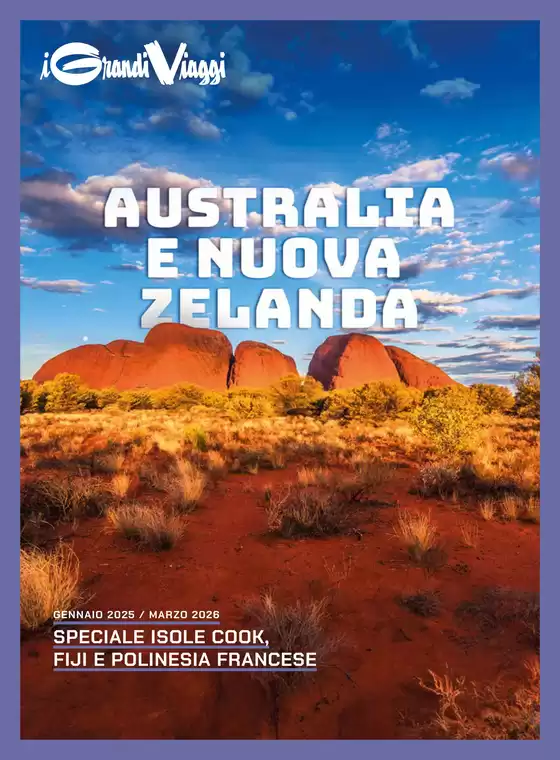 Volantino I Grandi Viaggi a Fano | Australia e nuova zelanda | 19/12/2024 - 31/3/2026