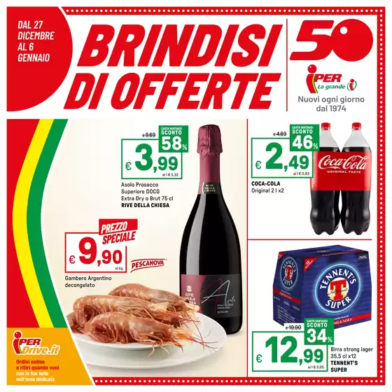 Volantino Iper La grande i | Brindisi di offerte | 27/12/2024 - 6/1/2025