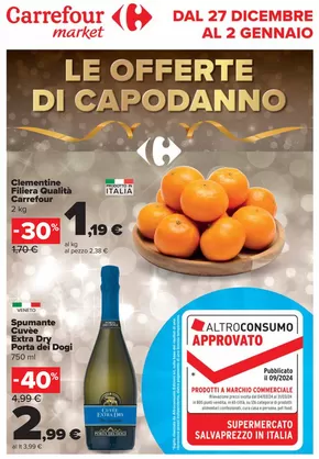 Offerte di Iper e super a Volta Mantovana | Le offerte di capodanno in Carrefour Market | 27/12/2024 - 2/1/2025