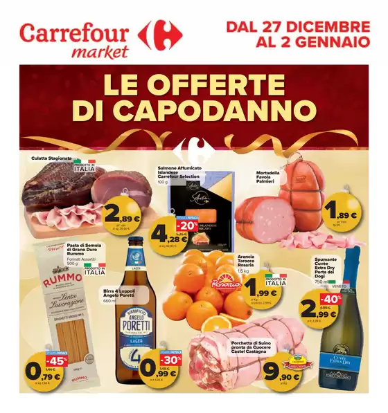 Volantino Carrefour Market | Le offerte di capodanno | 27/12/2024 - 2/1/2025