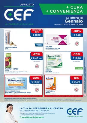 Offerte di Salute e Benessere a Carsoli | Le offerte di Gennaio in CEF La Farmacia Italiana | 3/1/2025 - 31/1/2025