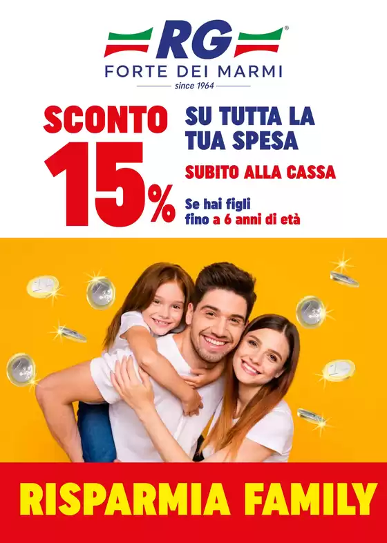 Volantino RG Supermarket a Forte dei Marmi | Sconto 15% | 6/1/2025 - 31/5/2025