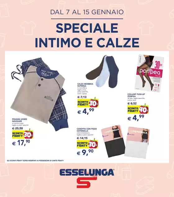 Volantino Esselunga | Speciale Intimo e Calze | 7/1/2025 - 15/1/2025