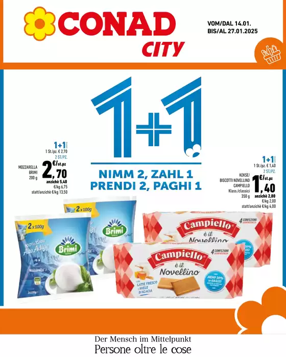 Volantino Conad City | Prendi 2, paghi 1 | 14/1/2025 - 27/1/2025