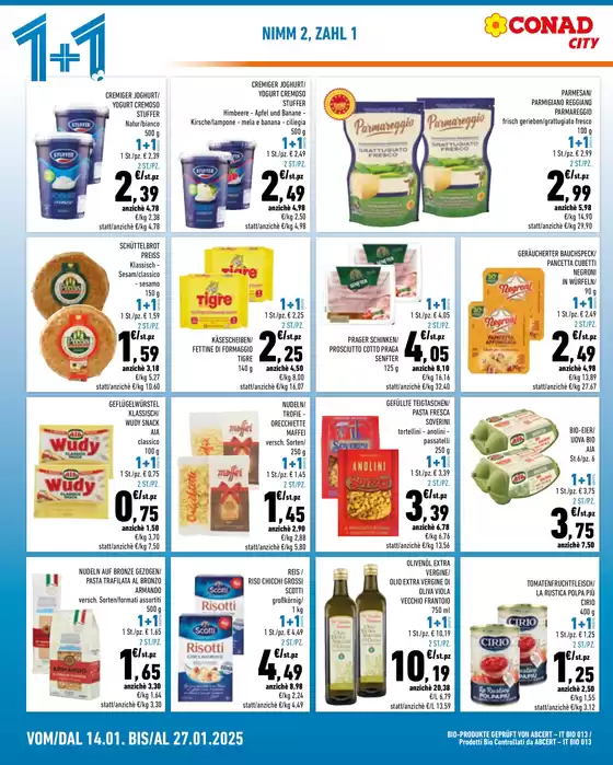 Volantino Conad City | Prendi 2, paghi 1 | 14/1/2025 - 27/1/2025