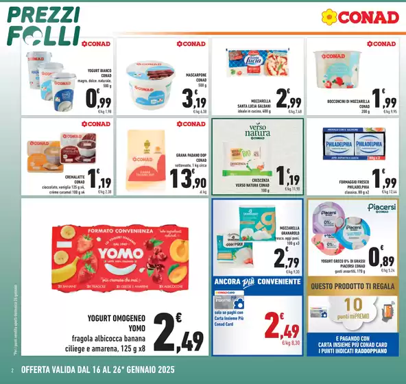 Volantino Conad | Prezzi folli | 16/1/2025 - 26/1/2025