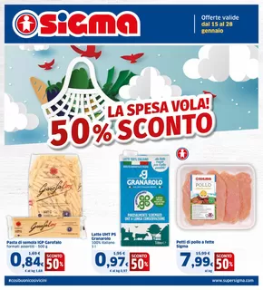 Volantino Sigma a Bagnolo San Vito | La spesa vola! 50% di sconto | 15/1/2025 - 28/1/2025