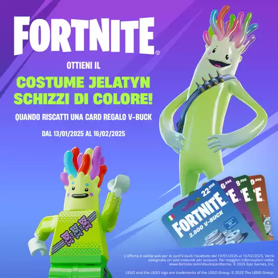 Volantino GameStop a Fabriano | Costume jelatyn schizzi di colore! | 15/1/2025 - 16/1/2025