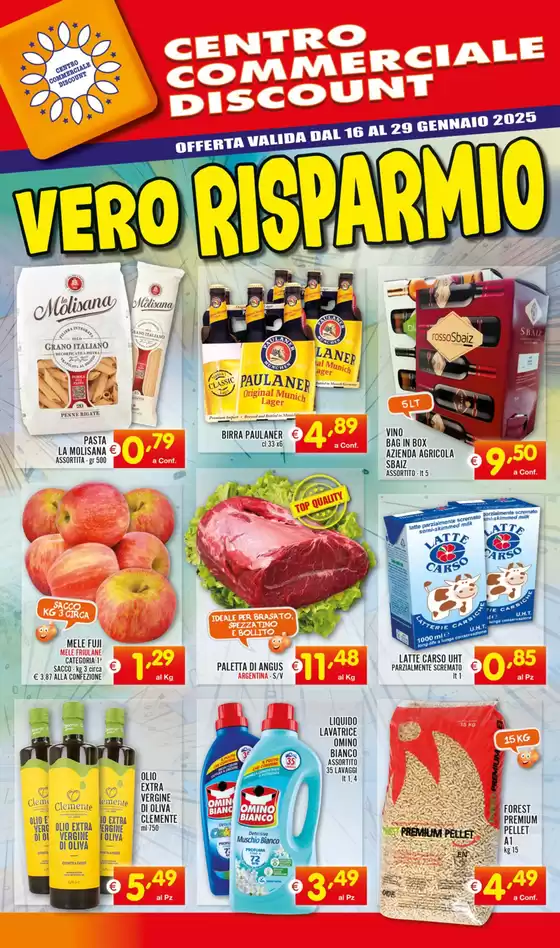 Volantino Centro Commerciale Discount | Vero risparmio | 16/1/2025 - 29/1/2025