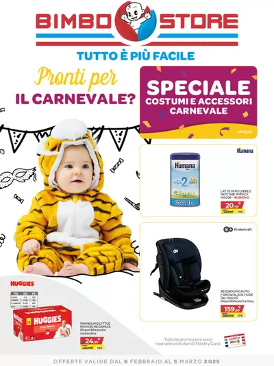 Volantino Bimbo Store a Castel Romano | Pronti per il Carnevale? | 6/2/2025 - 5/3/2025