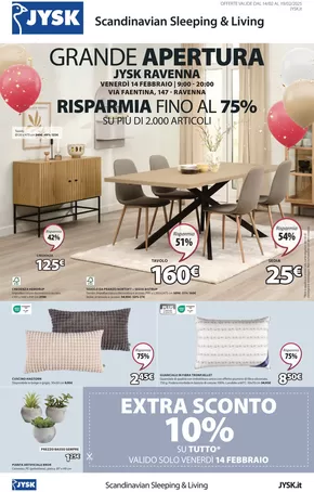 Offerte di Arredamento a Bagnacavallo | Grande apertura Ravenna in JYSK | 14/2/2025 - 19/2/2025