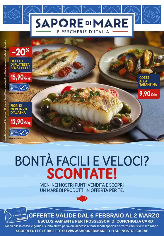 Volantino Sapore di Mare a Montecassiano | Bontà facili e veloci? Scontate! | 6/2/2025 - 2/3/2025