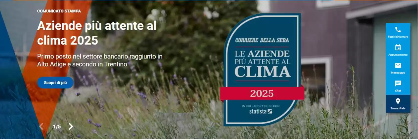 Volantino Volksbank a Pordenone | Aziende piu attente al clima 2025 | 24/1/2025 - 31/7/2025