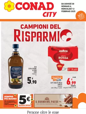 Offerte di Iper e super a Nuoro | Campioni del risparmio in Conad City | 30/1/2025 - 12/2/2025