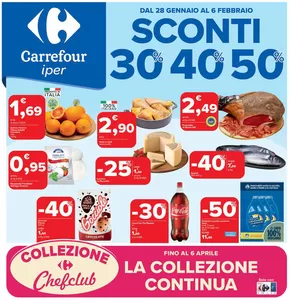 Volantino Carrefour Ipermercati a Pomezia | Sconti 30% 40% 50% | 28/1/2025 - 6/2/2025