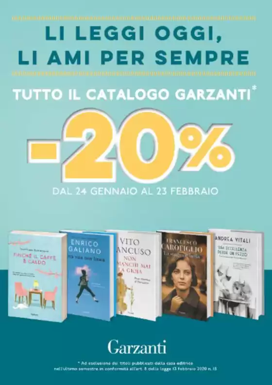 Volantino Ubik a Salsomaggiore Terme | Tutto il catalogo garzanti -20% | 28/1/2025 - 23/2/2025