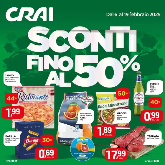 Volantino Crai a Riccione | Sconti fino al 50% | 6/2/2025 - 19/2/2025