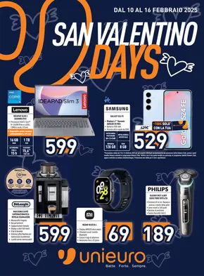 Volantino Unieuro a Acquaviva Picena | San Valentino Days da Unieuro! | 10/2/2025 - 16/2/2025