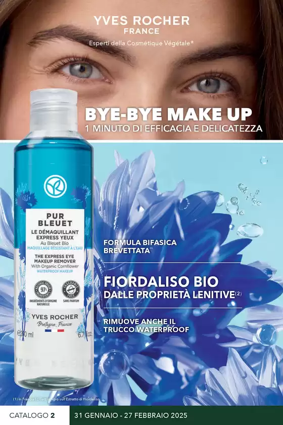 Volantino Yves Rocher a Vicenza | Bye-Bye Make up | 31/1/2025 - 27/2/2025