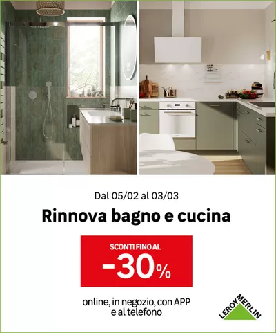 Volantino Leroy Merlin a Bari | Rinnova bagno e cucina da Leroy Merlin! | 5/2/2025 - 3/3/2025