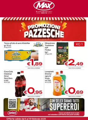 Offerte di Iper e super a Bronte | Promozioni pazzesche in Max Supermercati | 6/2/2025 - 19/2/2025