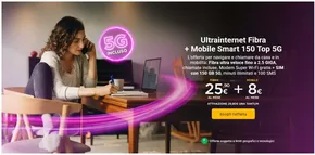 Offerte di Servizi a Fonte | Ultrainternet Fibra + Mobile Smart 150 Top 5G in Tiscali Casa | 3/2/2025 - 28/2/2025