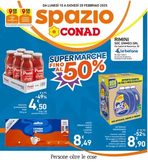 Volantino Spazio Conad a Rimini | Super marche fino al 50% | 10/2/2025 - 20/2/2025