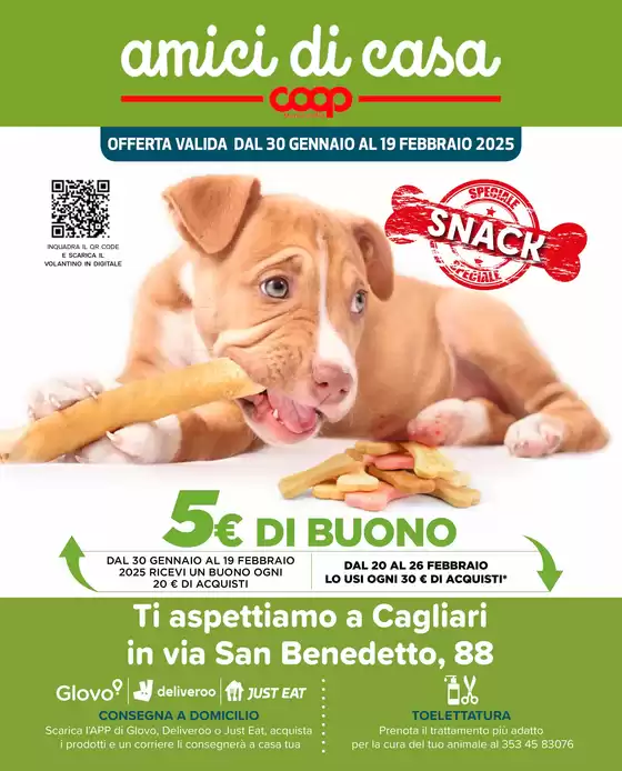 Volantino Amici di casa Coop a Cagliari | 5€ di buono | 3/2/2025 - 19/2/2025