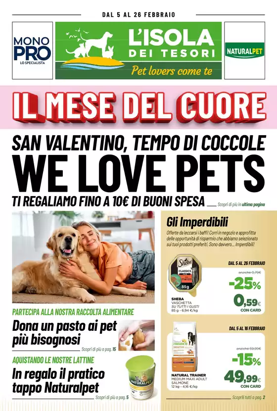 Volantino Isola dei Tesori a Chiavari | Il mese del cuore | 5/2/2025 - 26/2/2025