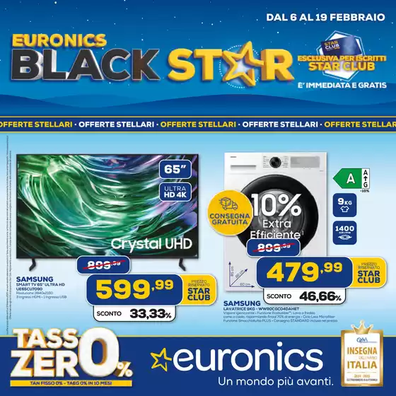 Volantino Euronics a Lucera | Black Star! | 6/2/2025 - 19/2/2025