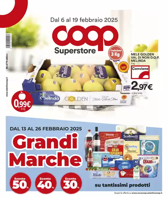 Volantino Coop a Avigliana | Grandi marche - sconto 30% 40% 50% | 6/2/2025 - 19/2/2025