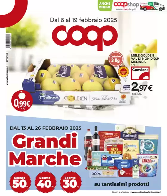 Volantino Coop a Albisola Superiore | Grandi marche - sconto 30% 40% 50% | 6/2/2025 - 19/2/2025