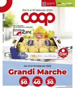 Volantino Coop a Villasanta | Grandi marche - sconto 30% 40% 50% | 6/2/2025 - 19/2/2025