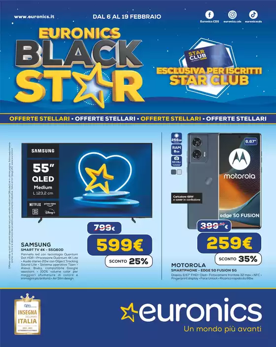 Volantino Euronics a Morrovalle | Black Star! | 6/2/2025 - 19/2/2025