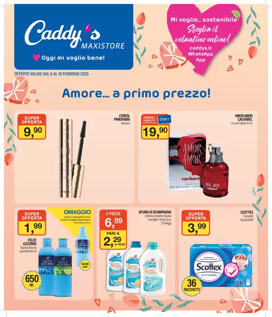 Volantino Caddy's Maxistore a Carpi | Amore... a primo prezzo! | 6/2/2025 - 18/2/2025