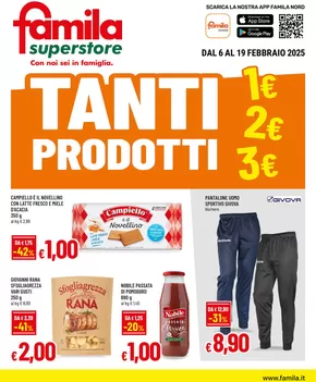 Offerte di Iper e super a Sirmione | Tanti prodotti 1€ 2€ 3€ in Famila Superstore | 6/2/2025 - 19/2/2025