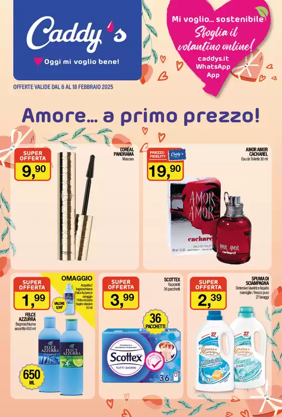 Volantino Caddy's a Trieste | Amore... a primo prezzo! | 6/2/2025 - 18/2/2025