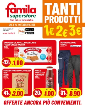 Offerte di Iper e super a Cerea | Tanti prodotti 1€ 2€ 3€ in Famila Superstore | 6/2/2025 - 19/2/2025