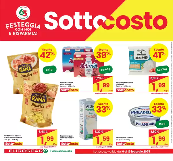 Volantino Eurospar a Rovereto | Sottocosto  | 6/2/2025 - 19/2/2025