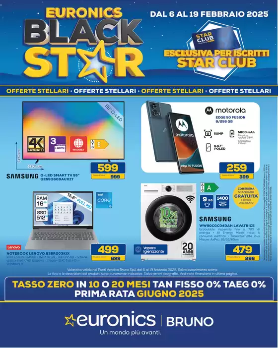 Volantino Euronics a Porto Mantovano | Black-Star | 6/2/2025 - 19/2/2025