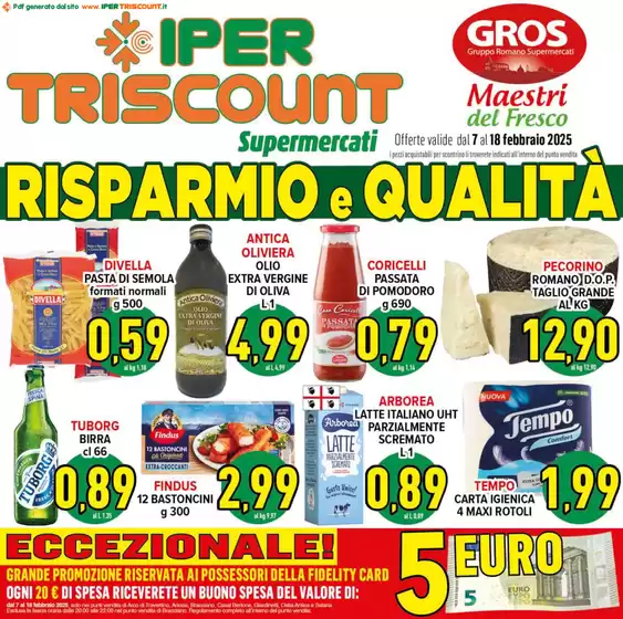 Volantino Iper Triscount a Roma | Risparmio e qualita | 7/2/2025 - 18/2/2025