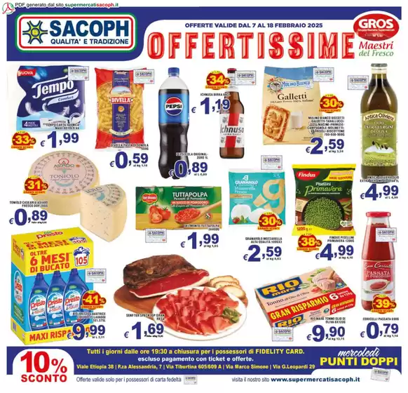 Volantino Sacoph a Roma | Offertissime | 7/2/2025 - 18/2/2025