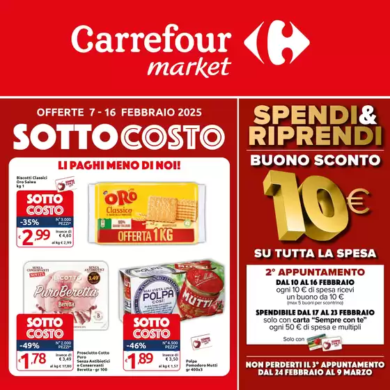 Volantino Carrefour Market a Sinalunga | Sottocosto | 7/2/2025 - 16/2/2025