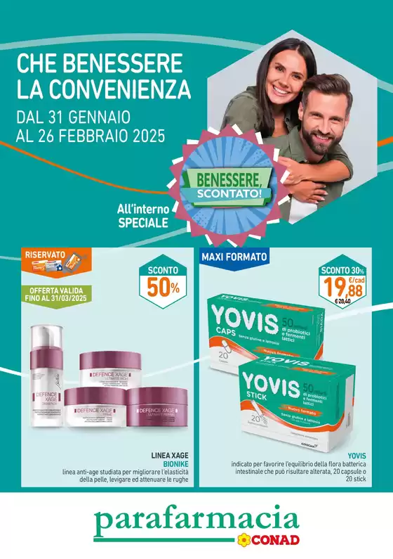 Volantino Parafarmacia Conad a Faenza | Che benessere la convenienza | 31/1/2025 - 26/2/2025