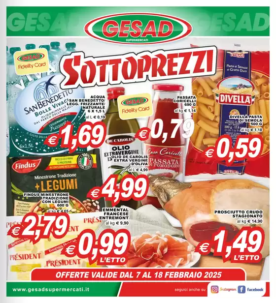 Volantino Gesad Supermercati a Lanuvio | Sottoprezzi | 7/2/2025 - 18/2/2025