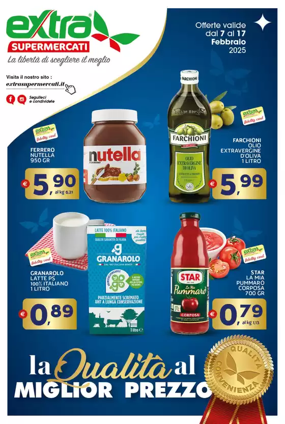 Volantino Extra Supermercati a Nola | La qualita al miglior prezzo | 7/2/2025 - 17/2/2025