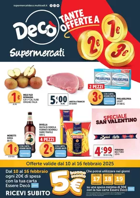 Offerte di Iper e super a San Cesareo | Tante offerte a 1 euro 2 euro 3 euro  in Decò | 10/2/2025 - 16/2/2025