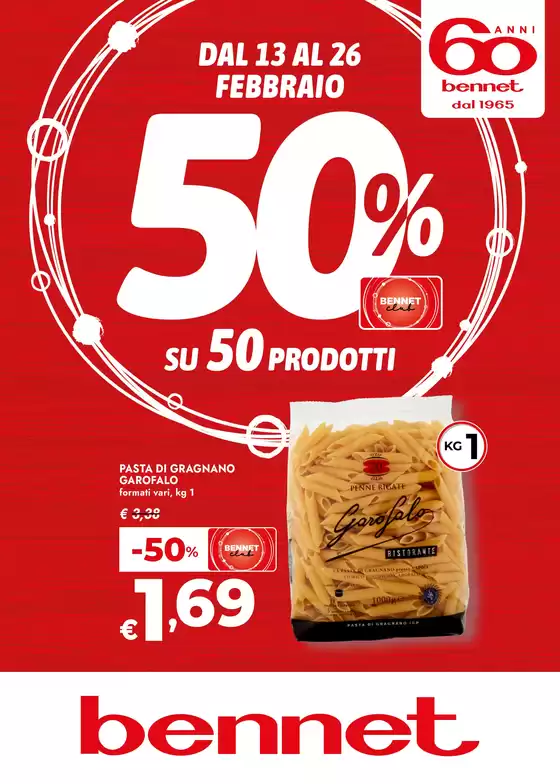 Volantino Bennet a Vaprio d'Adda | Sconto 50% Su 50 Prodotti | 13/2/2025 - 26/2/2025